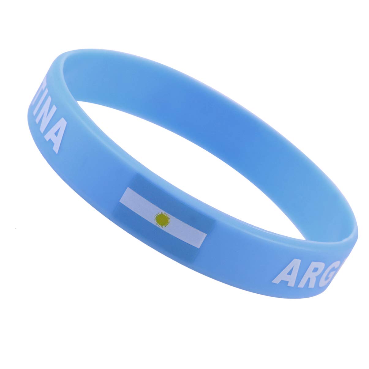 BESPORTBLE 5 Piezas Silicona Argentina País Pulsera Deportes Nacional de País Pulsera para Evento Deportivo 2020 Olimpiada Copa Favor