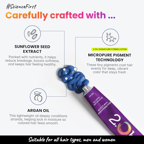 Image of 2.Oh! Italian- Charcoal Hair Color For Women & Men | Ammonia-Free DIY Semi Permanent Hair Color | Enriched with Argan Oil | Lasts upto 12-15 Washes