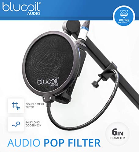 MXL R144 Ribbon Microphone for Vocals, Brass, Horns, Acoustic and Electric Guitars Bundle with Blucoil Pop Filter Windscreen, 10-FT Balanced XLR Cable, and 5-Pack of Reusable Cable Ties