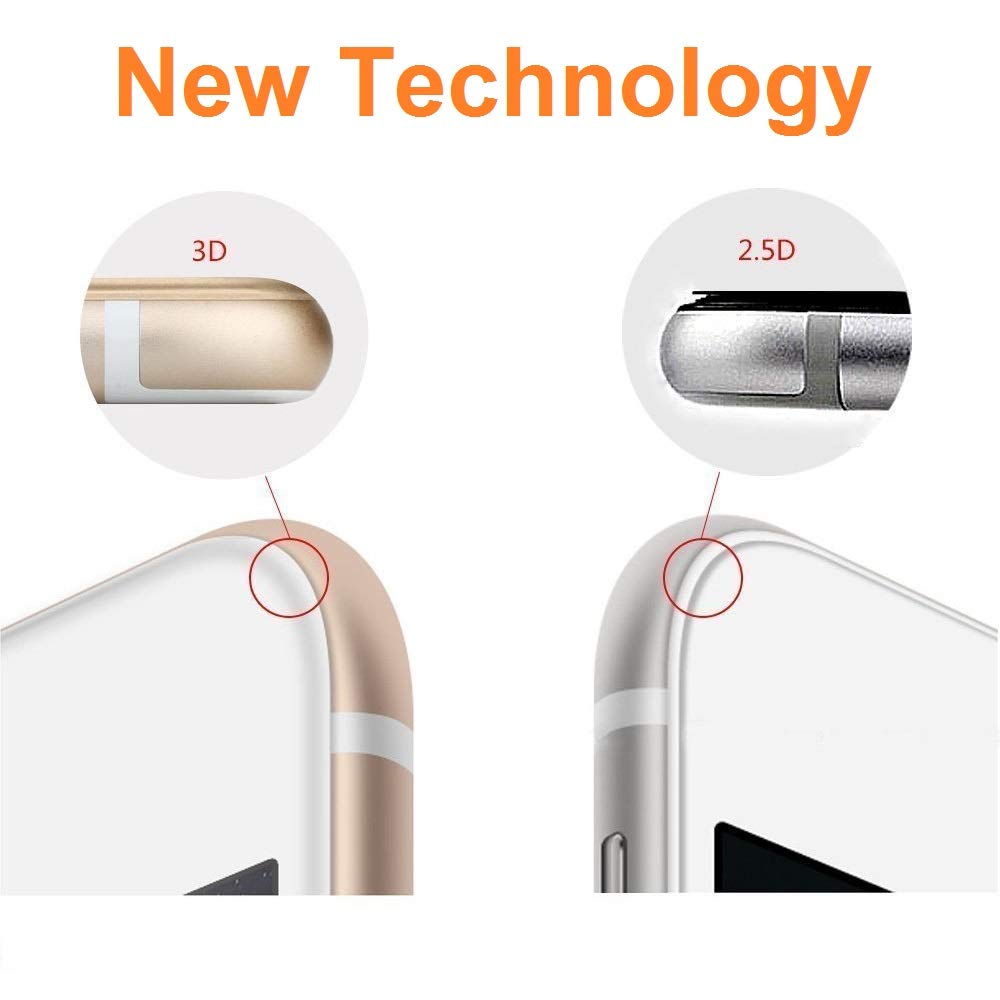 REY Pack 2X Pellicola salvaschermo 3D per Oppo AX7, Vetro temperato, Copertura Completa, Pellicola Protettiva Protezione Schermo, 3D / 4D / 5D