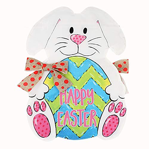 Spring Super Easter Bunny Eggs Garden Flag Welcome Home Banner Double Sided Home Decor Yard Garden Outdoor Holiday Decorating 28" X 40" #TOP6