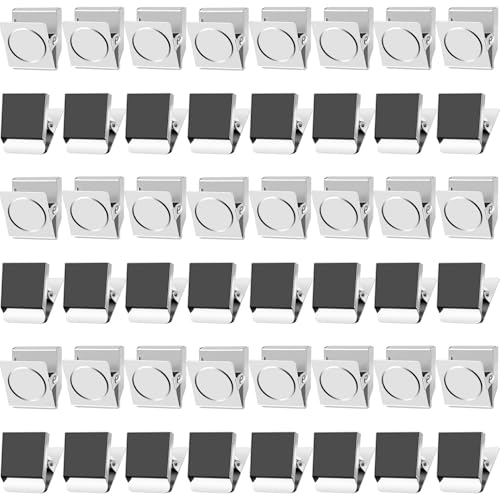 Grtard 48 Pack Fridge Magnetic Clips, Heavy Duty, Whiteboard Refrigerator Magnets, Clips for Whiteboard, Refrigerator, Classroom, Home, Office and Garage