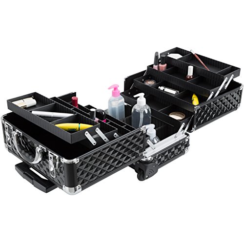 tectake Kosmetikkoffer Trolley Schminkkoffer Beauty Case Hartschale Schmuckkoffer Friseurkoffer - Diverse Farben… – Bild 3