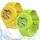 HLHGR Airtag Bracelets for Kids，Waterproof Air tag Watch Bracelets for Kids-Soft Silicone Hidden Air tag Wristband Lightweight GPS Tracker Holder Watch Band for Child Cartoon [2 Pack]