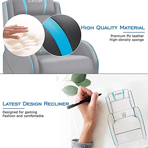 image for Homall Massage Gaming Recliner Chair, Racing Style Gaming Sofa, PU Lea