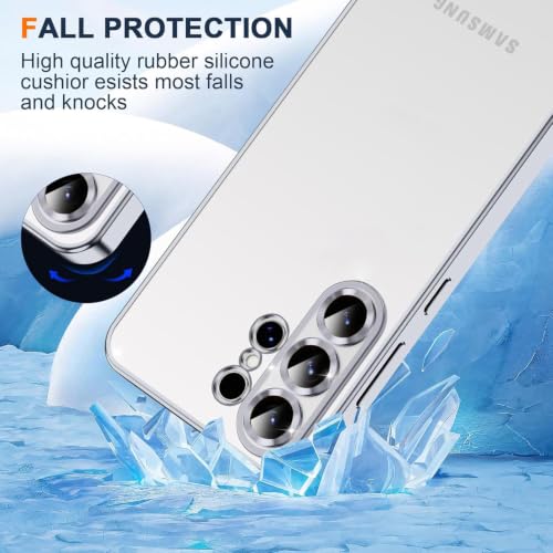 Image of VONZEE Clear Logo Electroplating Transparent Case for Samsung S26 Ultra 5G, Magnetic Plating Electroplate TPU Cover, Individual Camera Protection for Each Lens - Silver