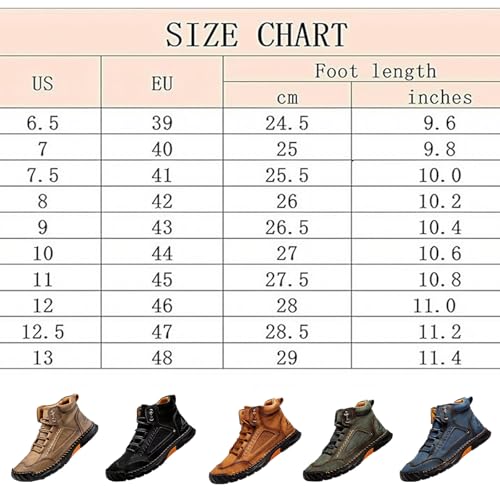 Sawbehind Mens Wide Shoes, Handmade Leather Boots, Outdoor Leather Boots, Waterproof, Arch Support, Spacious Toe Box2