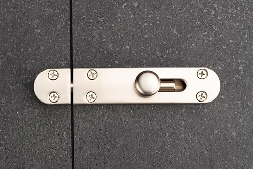 Image of 4 Pieces Baby Latch for Bathroom /Satin Matt Latch Lock for Main Door /Door Lock Latch for Home /Bedroom /Office & Door Stopper (Satin Matt, Pack of 4)