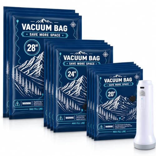 Sacs à vide voyage pompe électrique rechargeable 15 pack 3 formats