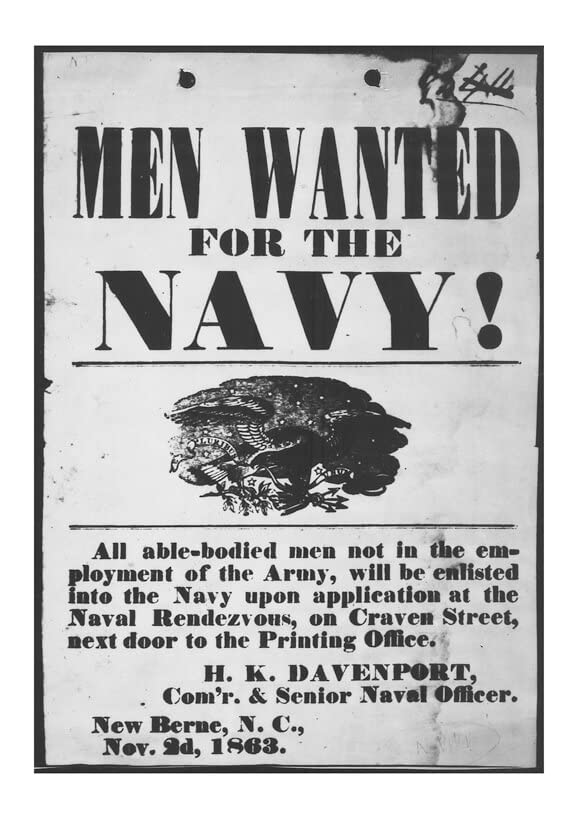 Affiche Men Wanted for the Navy Format XL Mat Poster de Guerre Vintage