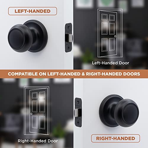 Copper Creek Ck2020Bc Colonial Door Knob, Passage Function, 1 Pack, In Black #TOP5