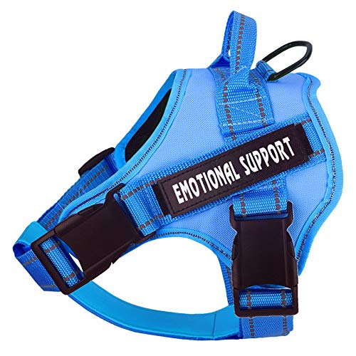 voopet Service Dog Harness, No-Pull Emotional Support Pet Vest Harness, Reflective Breathable and Adjustable Pet Halters for Small Medium & Large Dogs (with 4 PCS Removeable Tags)