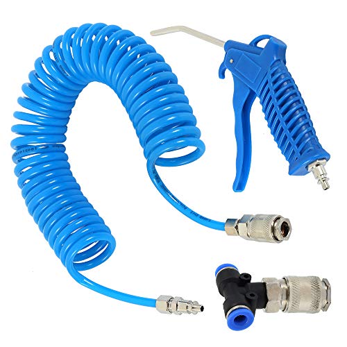 Air Duster Blow Gun Heavy Duty Air Duster Truck Lorry Van Dust 5 Metre Recoil Cleaning Hose Tools