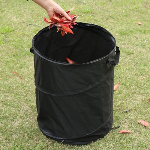 Caneca de basura plegable negra 10 galones para camping miniatura 6