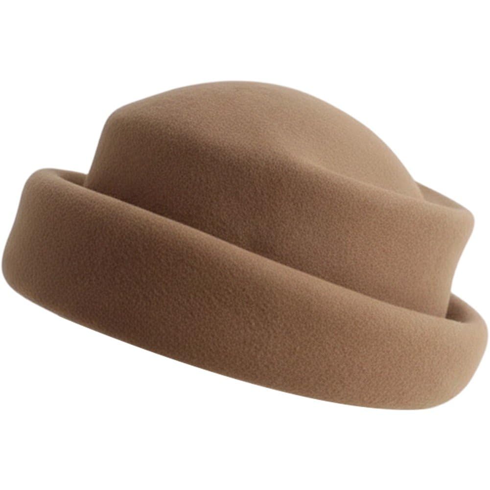 Tocado De Fieltro De Lana para Mujer, Bonito Sombrero De Copa, Tocado De Sombrerería, Sombrero De Base para Uso Informal.