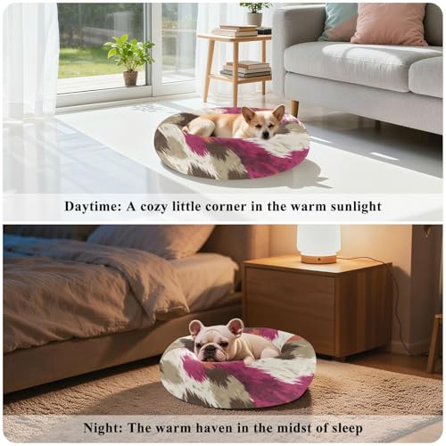 Lit antidérapant fourrure chien chat taille M magenta - 5