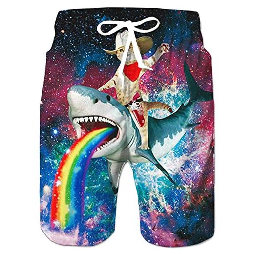 YEBIRAL Herren Shorts Lustig Bier 3D Druck Kurze Hose Schnelltrocknend Badehose, Sommer Männer Jungen Strand Surf Board Shorts Freizeithose Sporthose Sweatpants Badeshorts 7 Hai 3D Druck Badeshort Herren Badehosen Freizeit Schnell Trocknend Strandshorts Sommer Schwimmhosen Hawaii Surf Board Shorts XL