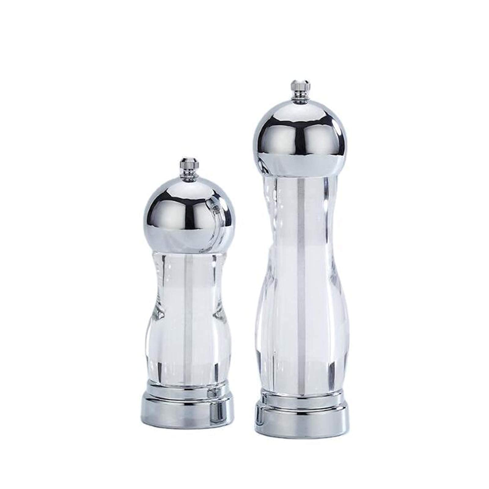 Moulin à poivre transparent pour table contemporaine et cuisine du quotidien