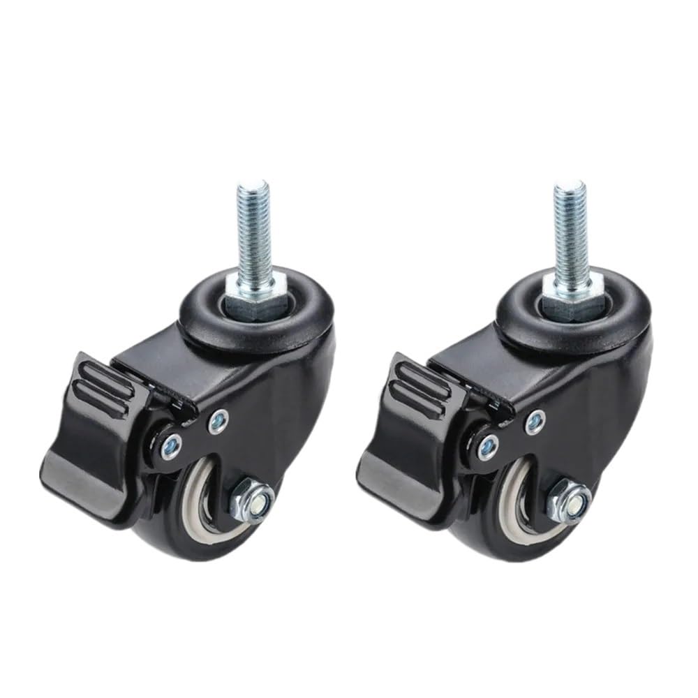 Roulettes pivotantes silencieuses M8 anti-rayure pour chaise de bureau