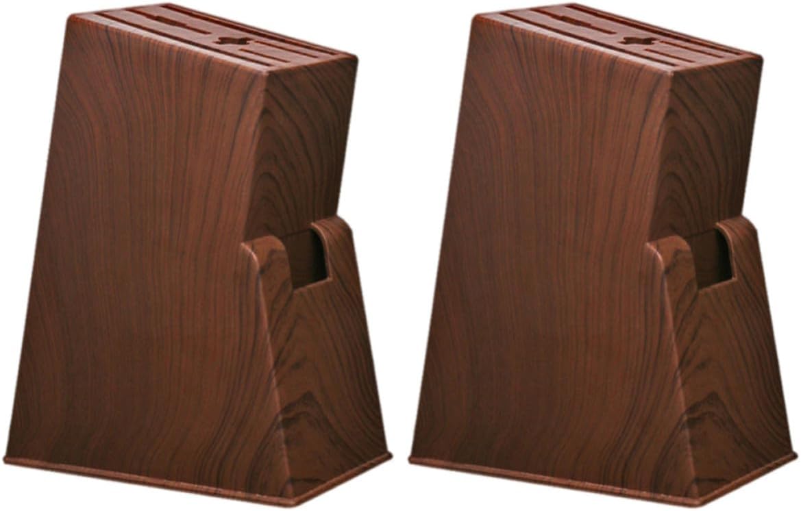2pcs Kitchen Knives Block Organizer Rack with Wide Divided Slots