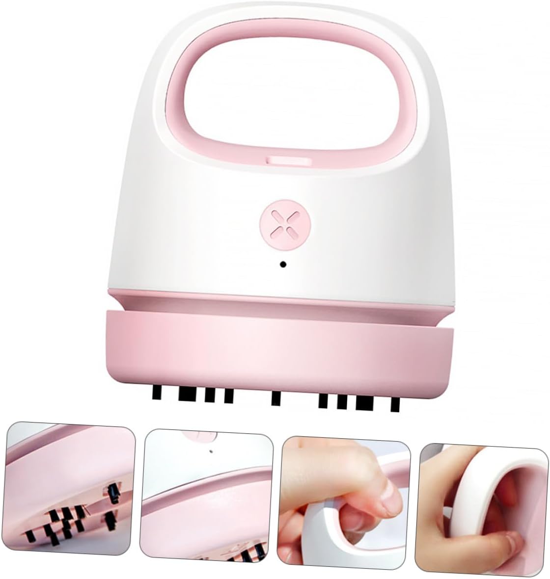 Portable USB Rechargeable Tabletop Vacuum Cleaner with Suction Handheld Dust Collector for Keyboard Pet Hair Crumbs Low Noise Desktop Cleaner