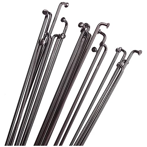 ZHHOOHAG Speichen für Fahrräder Fahrradspeichen Drahtberg/Rennrad 304 Edelstahlspeichen 14g Schwarz Hochfester Fahrradspeichen18 0MM-275MM. Speichenkappe Fahrradspeichen Cover