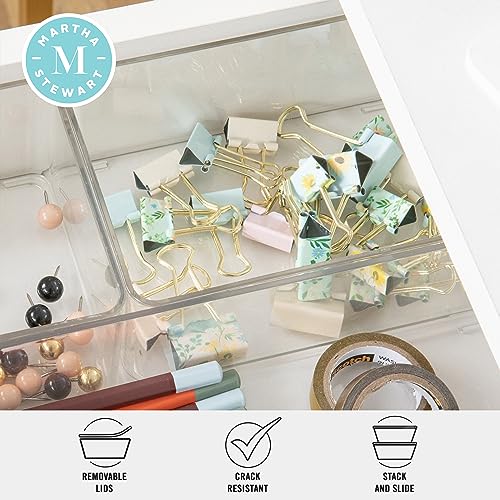 Martha Stewart Grady Storage Boxes with Wood Lids, Natural, 3-Pack by Martha Stewart - Used condition - Image 4