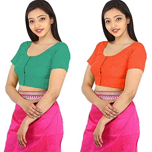 Image of Namita Women's Rubia Cotton Solid Half Sleeve Blouse