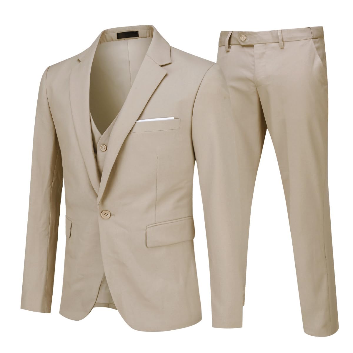 Anzug Herren Slim Fit 3 Teilig Anzüge Herrenanzug Sakko für Hochzeit Business
