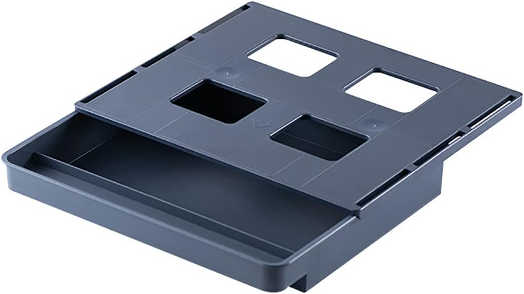 デスク下 収納 引き出し 文房具収納 取り付け式引き出し デスク下 取り付け 机下 天板下 隠し引き出し 収納ボックス プ 強力粘着 テーブル用 卓下式 収納ケース トレー 便利グッズ デスク整理整頓 小物整理 ネイビー L Cafe Du Jardin Com