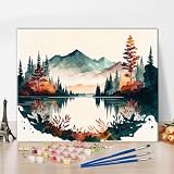 【Paint by Number Kits】Paint by number set included 16"x20"(40x50cm) numbered canvas, 3 brushes, 1 set of acrylic paints to paint the canvas. You can paint directly without needing to prepare additional tools. 【High Quality】The paint-by-number canvas ...