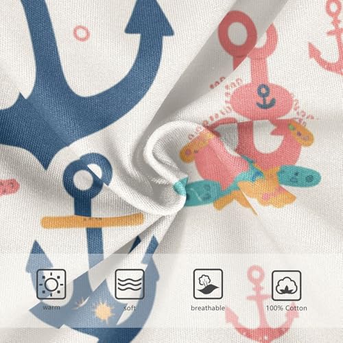 KLL Nautical Themed Simple Anchors Little Boys Cotton Briefs Cute Children Panties3