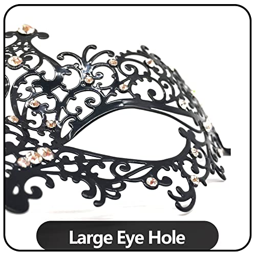 Masque vénitien en métal découpé au laser pour un bal d'exception