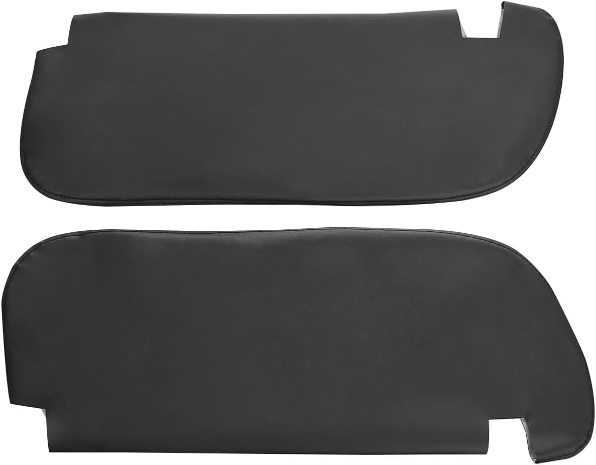 Left & Right Sun Visor Replacement Leather Cover Black for Dodge RAM 1994 1995 1996 1997 1998 1999 2000 2001