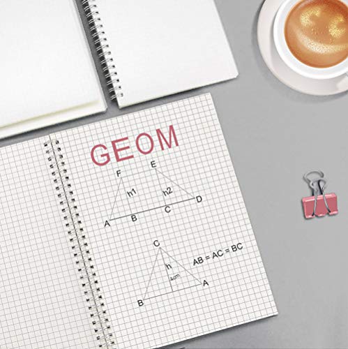 Grid Notebook Spiral - A5 Bullet Grided Journal, 80 Sheets / 160 Pages, 100Gsm Graph Paper, Transparent Hardcover, 5.8X8.25 In #TOP5