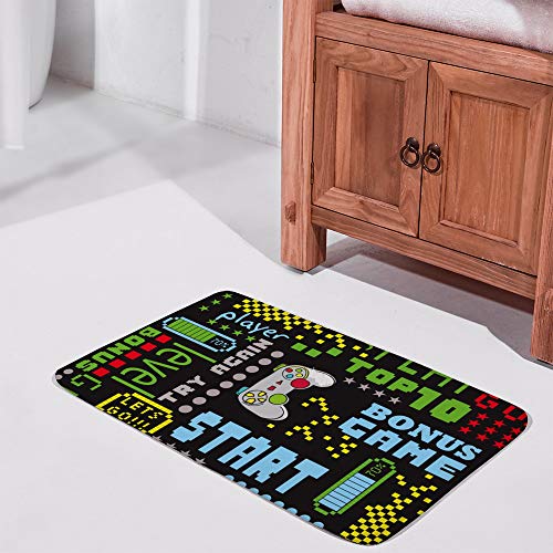 Tapis de bain antidérapant lavable en machine en microfibre - 3