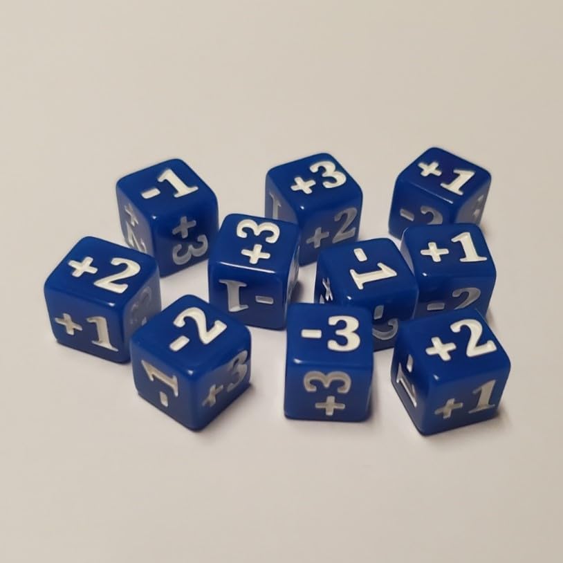 10x Blue Micro CCG Stats and Damage Modifier Dice Compatible with Disney Lorcana and Magic: The Gathering (10mm)