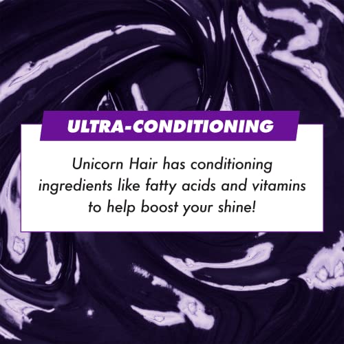 Lime Crime Unicorn Hair Dye Full Coverage, Squid (Ink Purple) - Vegan And Cruelty Free Semi-Permanent Hair Color Conditions & Moisturizes - Temporary Purple Hair Dye With Sugary Citrus Vanilla Scent #TOP5
