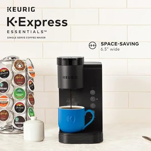 Fivean Máquina de café K Express Essentials de dose única, cápsula K, preta