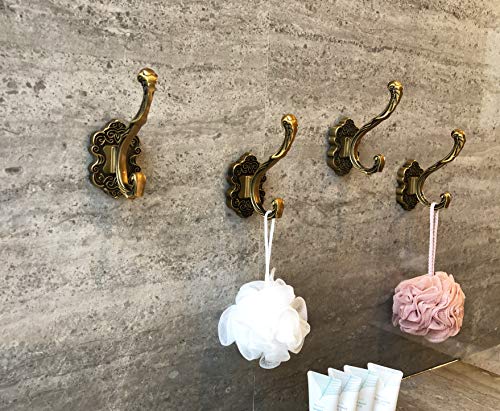 Sdh SDH-CH006BRASS Antique Brass Coat Hooks Wall Mounted -Vintage Style Wall Hooks thumb #3