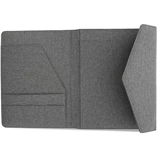 Professional Legal Notepad Portfolio, Grey Folio Notebook For Office, Business, Work, Pad Holder Folder Organizer For Documents (12.5X10) #TOP13
