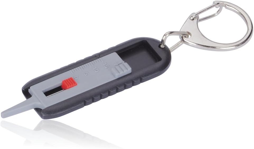 tire tread gauge incl. Cleaning pen for wiper nozzles [Made in Germany | Keyring] - 12510001