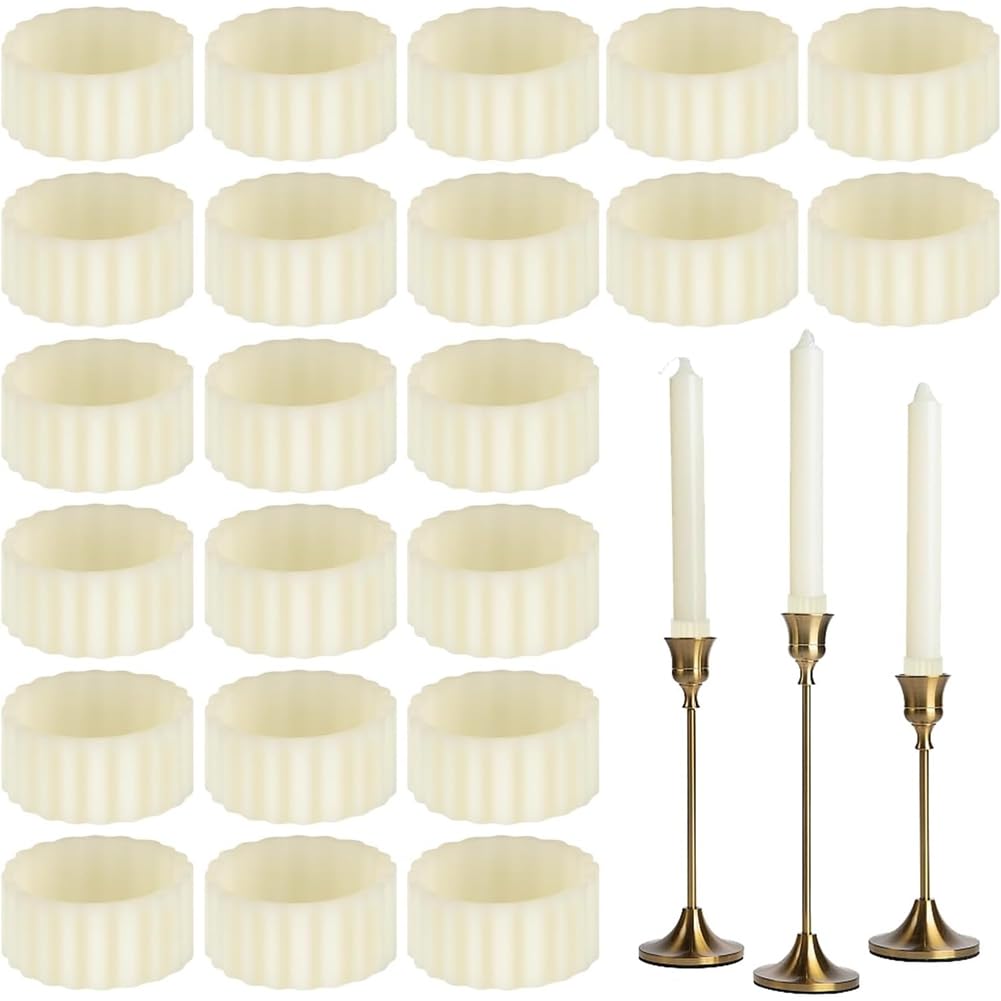 IJSDNVJNDX Candle Grippers, 22 Pcs Silicone Candle Hugger, Silicone Rings Holders for Tapers Cups