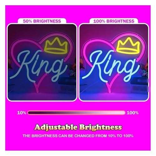 Néon alphabet LED dimmable King pour décoration murale de chambre - 2