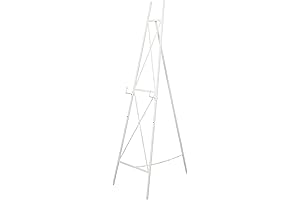 Deco 79 Metal Heavy Duty Tall Adjustable Minimalist Display Stand Easel with Chain Support