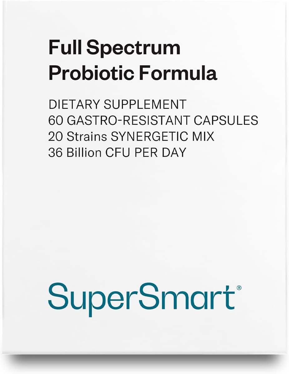 Volledig spectrum probioticum – De ultieme probiotische formule – Ondersteunt en beschermt je spijsverteringsstelsel – Versterkt het immuunsysteem – Veganistisch – Glutenvrij – Supersmart