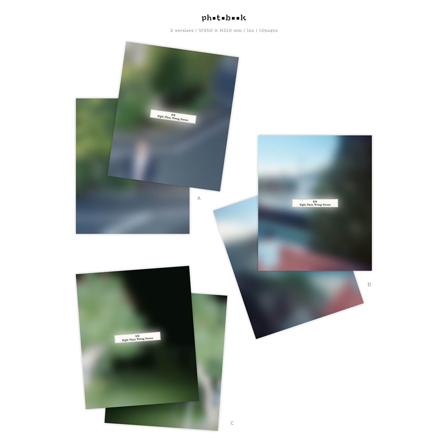 RM of BTS - 2nd Solo Album [Right Place, Wrong Person] (C Ver.) File Holder + Posterbook + Photobook Lyrics + Postcard + Photocard + 2 Extra Photocards