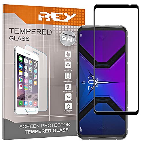 REY 2X Protector de Pantalla 3D para Lenovo Legion Phone Duel 2, Negro, Protección Completa, 3D / 4D / 5D