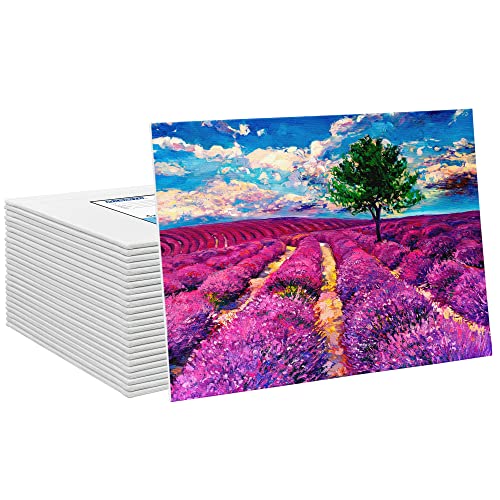Image of FIXSMITH Painting Canvas Panel Boards - 4x6 Inch Art Canvas,24 Pack Mini Canvases,Primed Canvas Panels,100% Cotton,Acid Free,Professional Quality Artist Canvas Board for Hobby Painters,Students & Kids