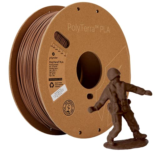 Image of Polymaker Matte PLA Filament 1.75mm, 1kg, Army Brown